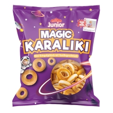 DOVGAN Junior Magic Karaliki Mini-Kringelgebäck mit Vanillegeschmack 150 g DOVGAN Junior Magic Karaliki Mini-Kringelgebäck mit Vanillegeschmack 150 g
