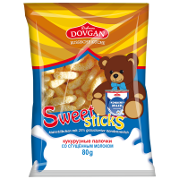 DOVGAN "Sweet Sticks" Süße Maisstäbchen mit Kondensmilch 80 g