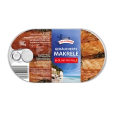 Andre´s Fish & Friend geräucherte Makrele in Öl mit Pfeffer 170 g