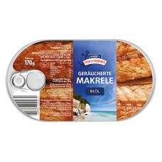 Andre´s Fish & Friends geräucherte Makrele in Öl 170 g