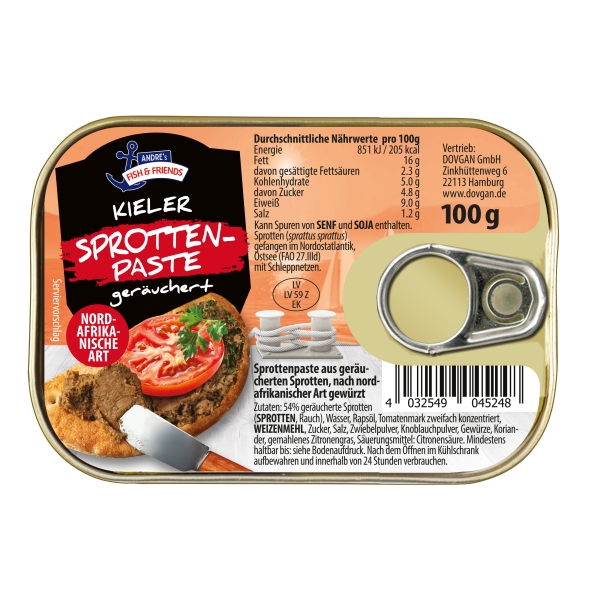 Andre's Fish & Friends Kieler Sprottenpaste ger. Nordafrikanische Art 100 g