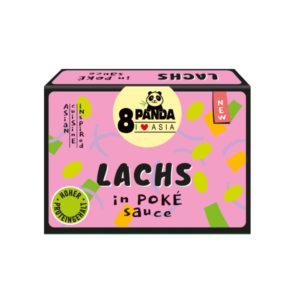 8 Panda Lachs nach Korean Art (Poke Sauce) Dingle 110 g