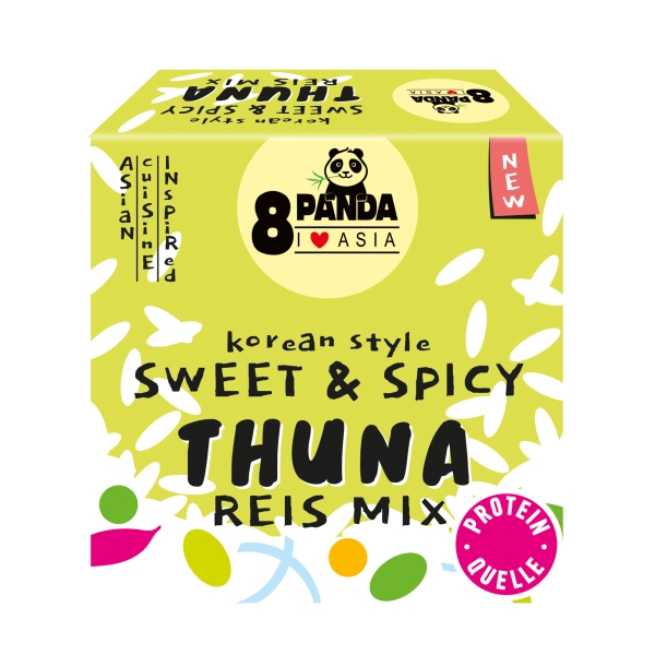 8 Panda Tuna mit Reis Korean Style Sweet&Spicy 160 g 8 Panda Tuna mit Reis Korean Style Sweet&Spicy 160 g