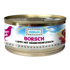 VESELKA Borschtsch Suppe mit Hähnchenfleisch 325 g