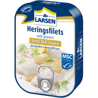LARSEN Heringsfilets Senf-Dill-Sauce MSC 110g