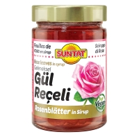 SUNTAT Rosenblätter in Sirup vegan 380g 380 g